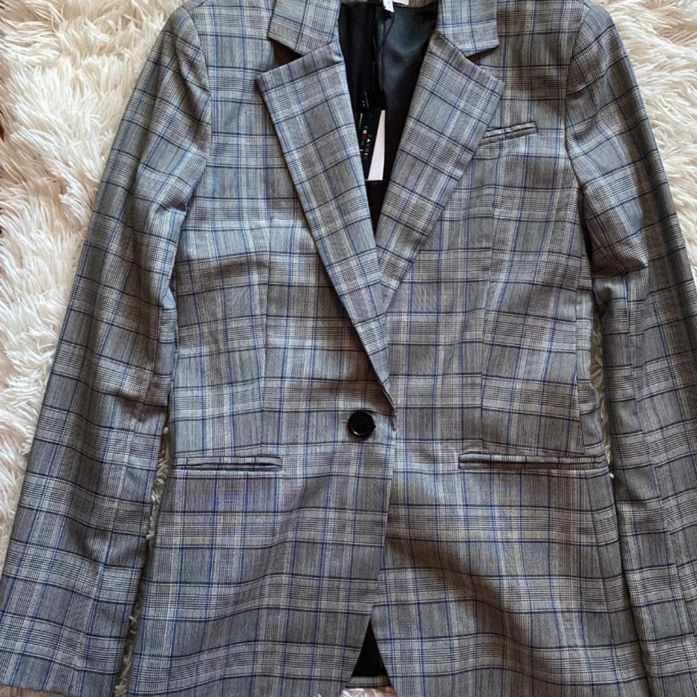 Slim fit wool blazer